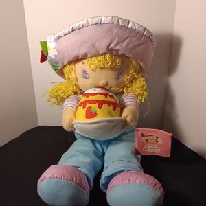 Plush Doll with Yellow Hair and Pink Hat